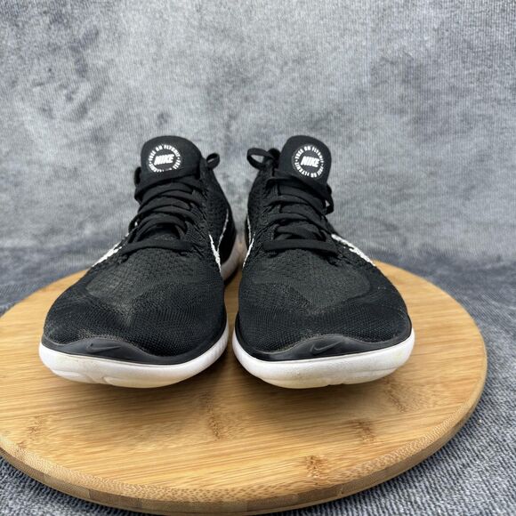 Nike Free RN Flyknit Running Shoes Womens Size 11 Black White 942839-001 - Picture 2 of 10